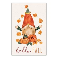 Hello Fall Gnome Canvas Wall Art