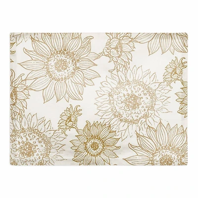 Large Sunflower Head Cotton Twill Placemat