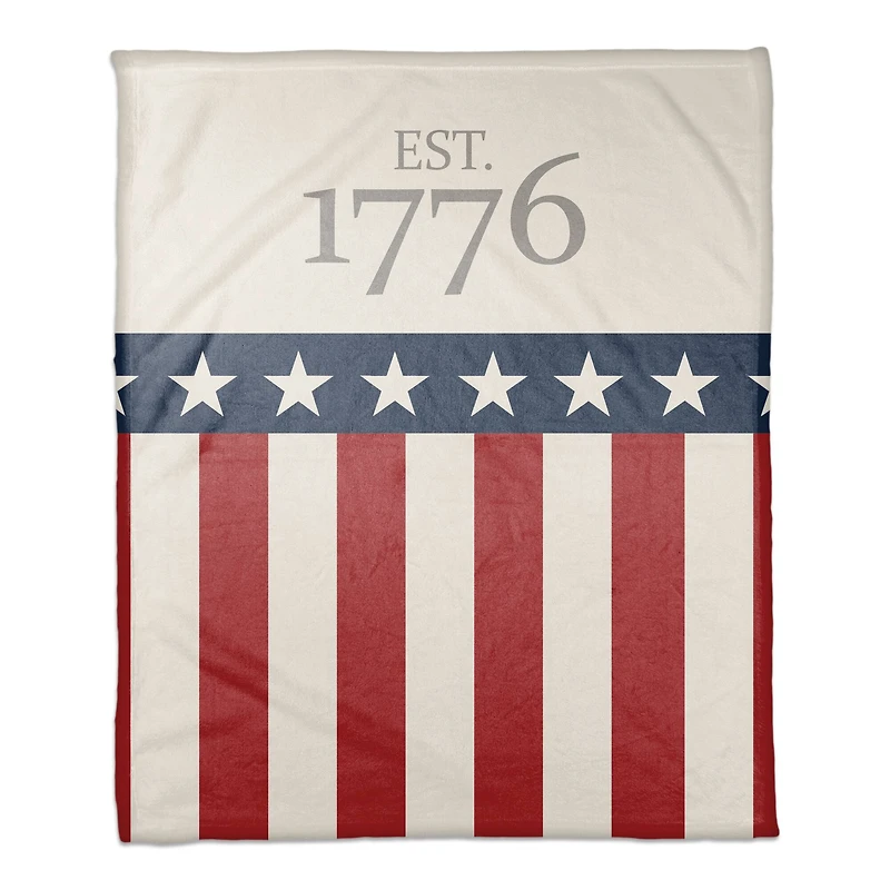 Est. 1776 Coral Fleece Blanket