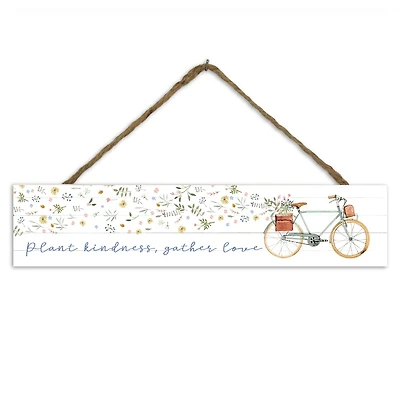 Plant Kindness Gather Love 17" x 3.5" Outdoor/Indoor Hanging Sign