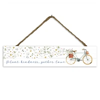 Plant Kindness Gather Love 17" x 3.5" Outdoor/Indoor Hanging Sign