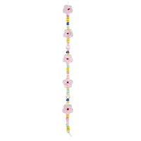 Pink Flower Lampwork Glass Bead Mix by Bead Landing™