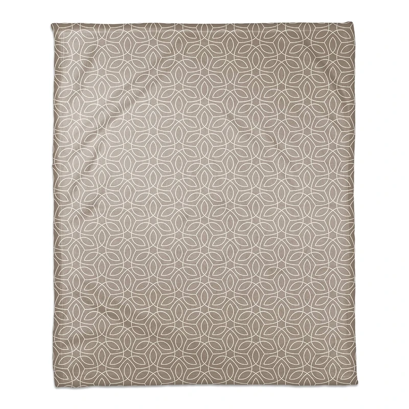 Leafy Pattern Coral Fleece Blanket