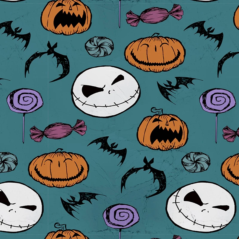 Nightmare Before Christmas & Pumpkins Cotton Fabric 