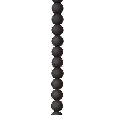 9 Packs: 24 ct. (216 total) Black Glass Round Beads, 8mm by Bead Landing™