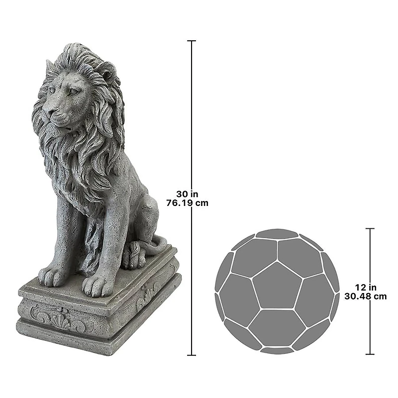 Design Toscano 30" Fouquet Royal Palace Sentinel Lion Statue