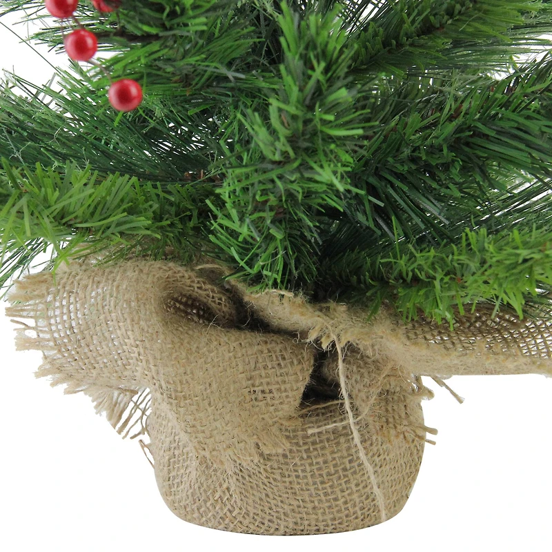 24" Unlit Mixed Cashmere Berry Pine Medium Artificial Christmas Tree