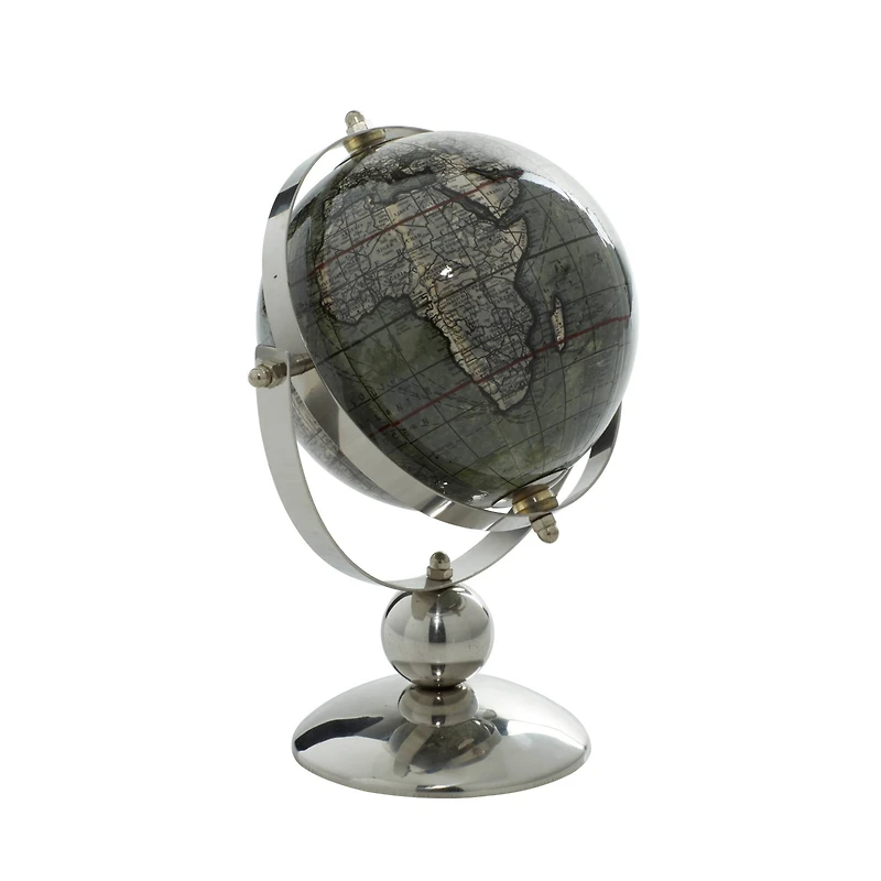 10" Silver Stainless Steel Traditional Globe