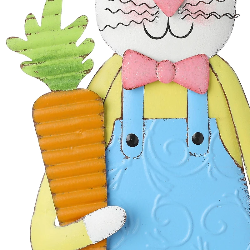 Glitzhome® Easter Bunny Boy and Girl Metal Décor, 2ct.