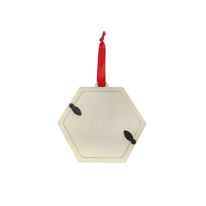 4" Unfinished Dog Bone Hexagon Frame DIY Wood Ornament by Ashland®