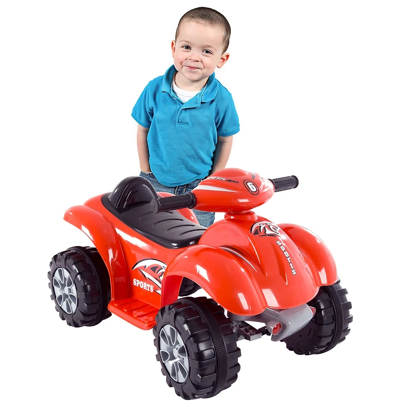 Toy Time Red Battery Powered Ride-On ATV Dinosaur Quad