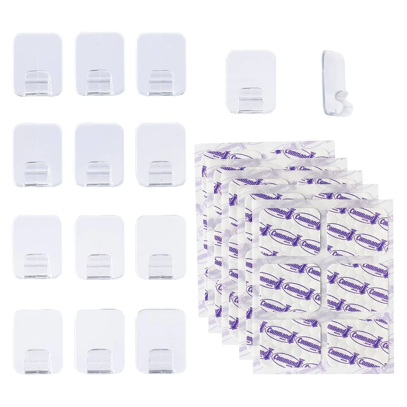 Command™ Adjustables™ Mini Light Clips, Clear