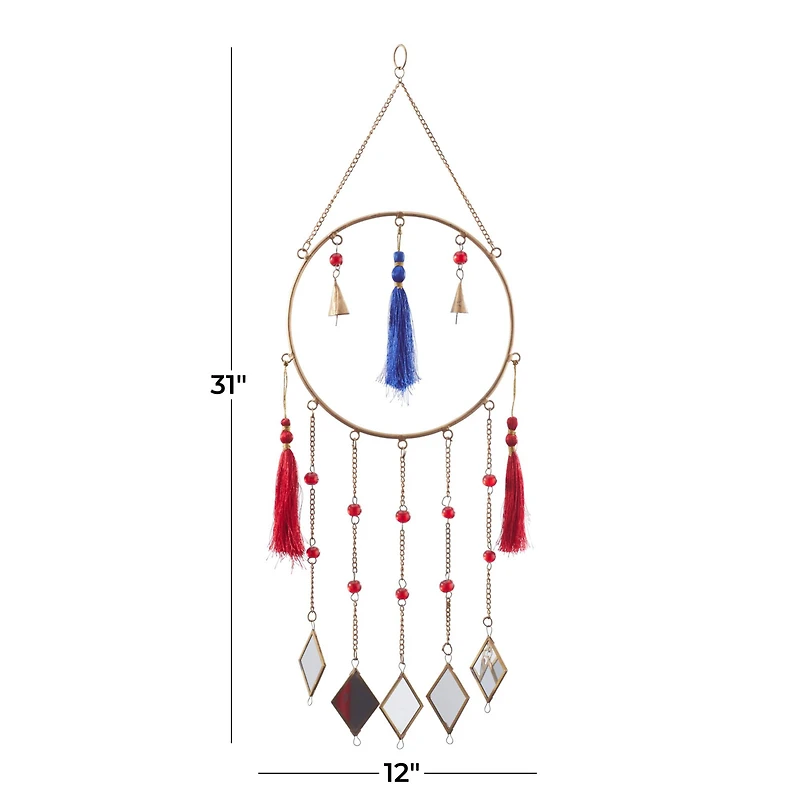 Multi Metal Contemporary Windchime, 31" x 12" x 2"