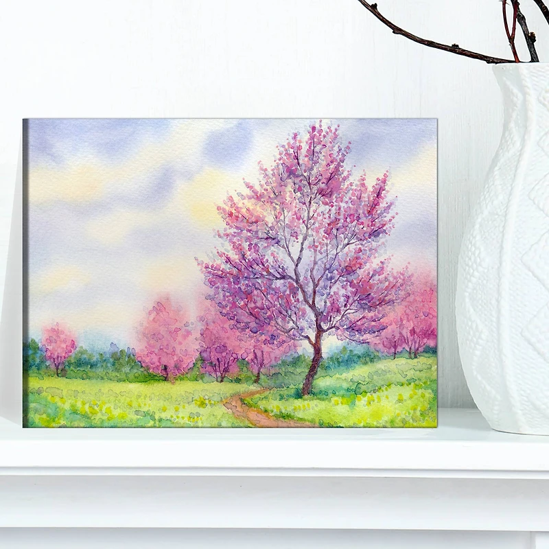 Designart - Purple Spring Landscape