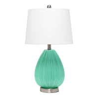 Lalia Home 23" Pleated Table Lamp with White Fabric Shade