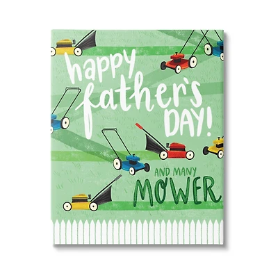 Stupell Industries Happy Father's Day Lawn Mowers Canvas Wall Art