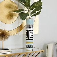 Teal Stoneware Modern Vase