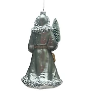 7.25" Frosted Santa Glass Ornament by Ashland®