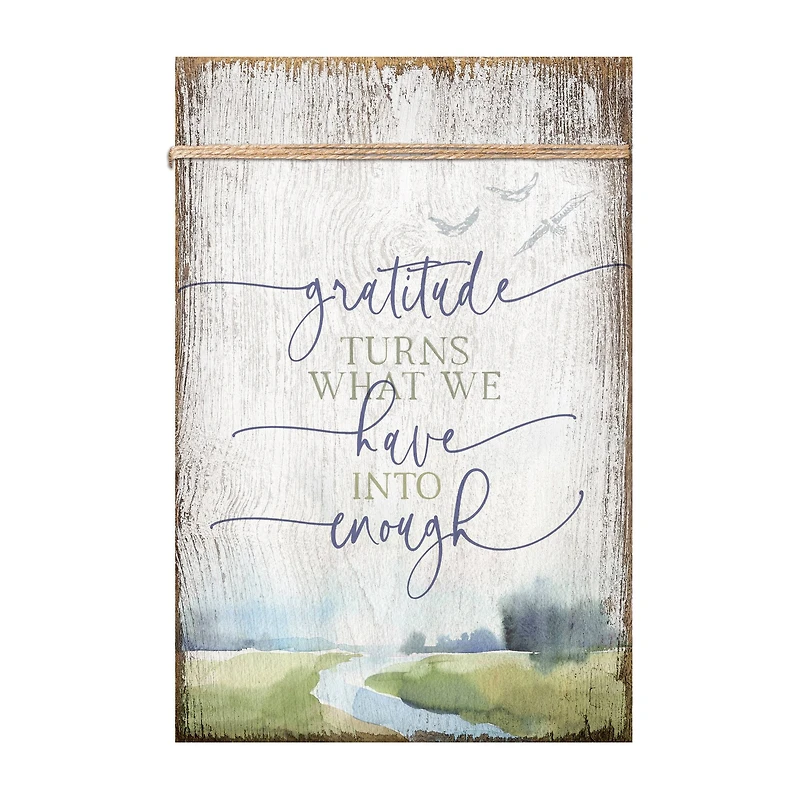 Gratitude Turns Plaque with Easel and Wall Hanger