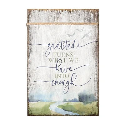 Gratitude Turns Plaque with Easel and Wall Hanger