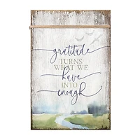 Gratitude Turns Plaque with Easel and Wall Hanger