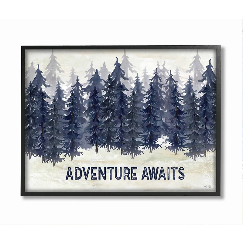 Stupell Industries Adventure Awaits Black Framed Wall Art