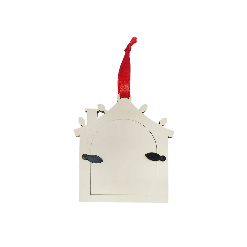 4" Unfinished DIY Wood Christmas House Ornament by Make Market®