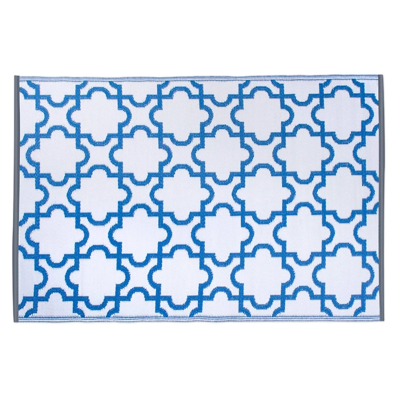 DII® Blue Lattice Outdoor Rug, 4ft. x 6ft.