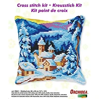 Orchidea Cushion Cross Stitch Kit  Winter Village