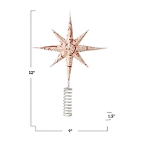 Hello Honey® 12" Paper & Metal Star Tree Topper with Berry Pattern