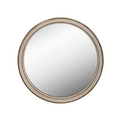 Hello Honey® 32" Round Wood Framed Wall Mirror
