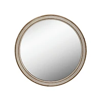 Hello Honey® 32" Round Wood Framed Wall Mirror