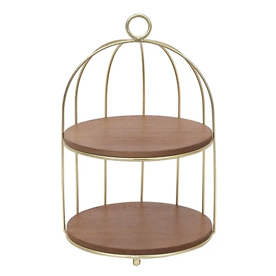 13" Two-Tier Wood Tray Tabletop Décor by Ashland®