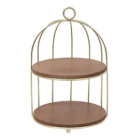13" Two-Tier Wood Tray Tabletop Décor by Ashland®