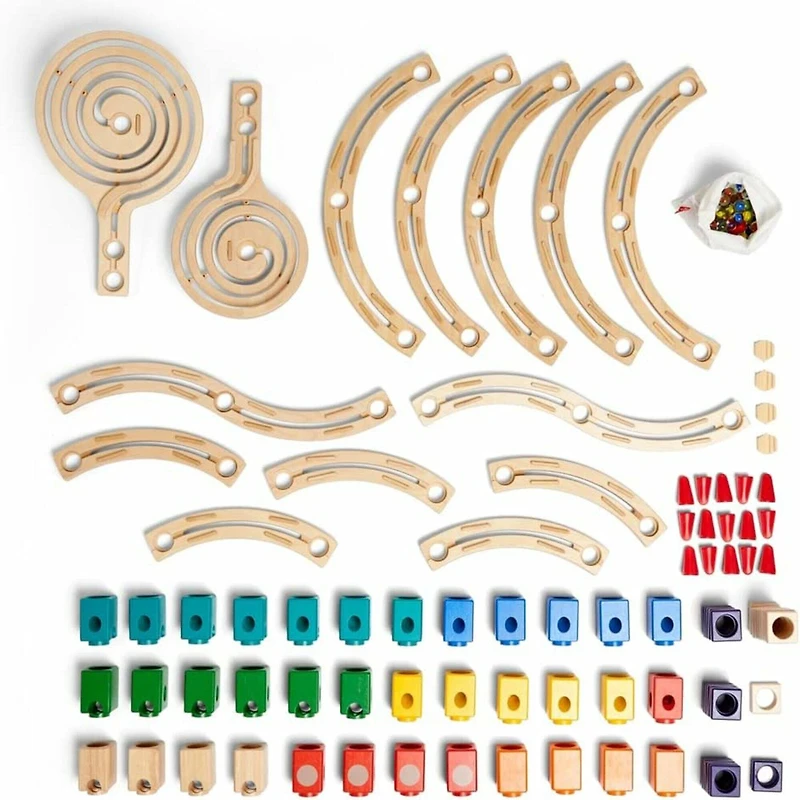 Hape Quadrilla Wooden The Cyclone Marble Run Construction Set
