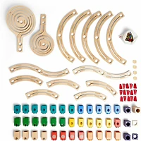 Hape Quadrilla Wooden The Cyclone Marble Run Construction Set