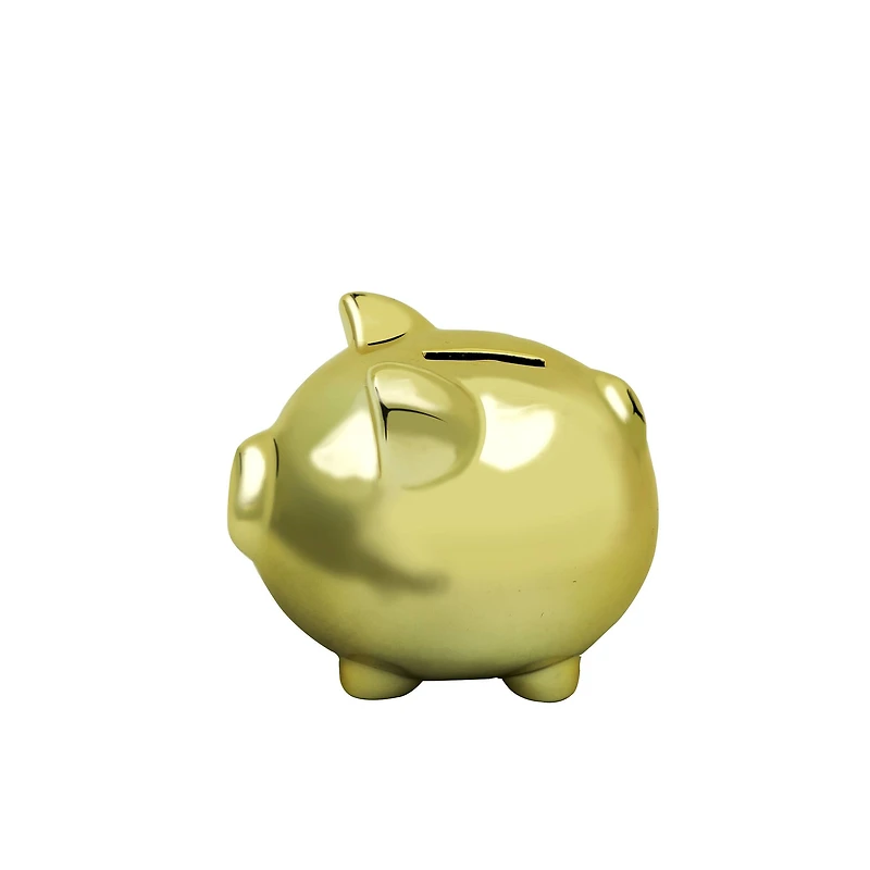 4.75" Gold Ceramic Piggy Bank by Ashland®