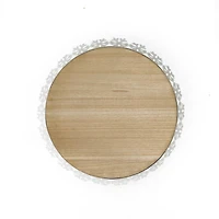 12" White Glitter Decorative Snowflake Tray by Ashland®