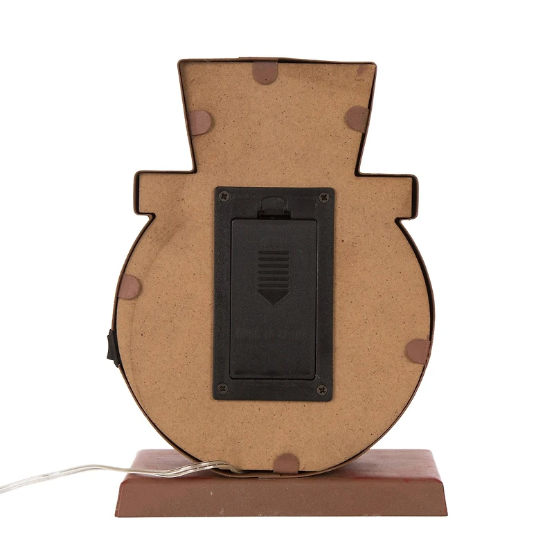 Glitzhome® 7" Marquee LED Snowman Head Stocking Holder Set