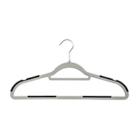 Honey Can Do & Black Rubber Grip No-Slip Plastic Hangers