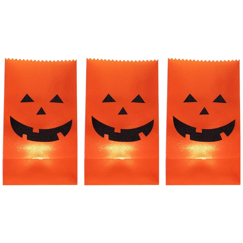 Jack-O-Lantern Halloween Luminary Pathway Markers Set