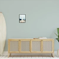 Stupell Industries White Lighthouse Boardwalk Rocky Cliff Coastal Landscape Water Framed Wall Art