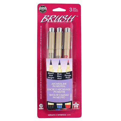 Pigma® Brush™ 3 Color Pen Set