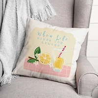 Lemons to Lemonade Throw Pillow
