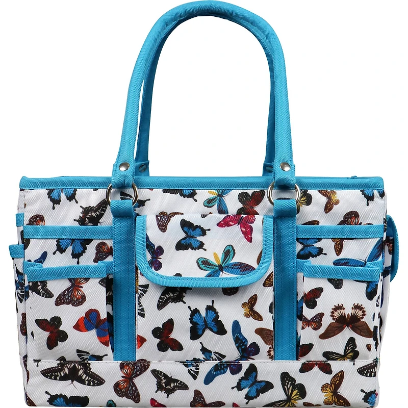 SINGER® Butterfly Print Collapsible Sewing Storage Tote Caddy
