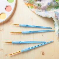 9 Packs: 4 ct. (36 total) Golden Taklon Round Brush Set by Craft Smart®