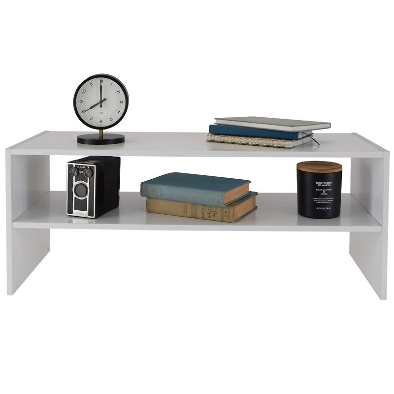 Organize It All White 2 Shelf Stackable Shoe Rack