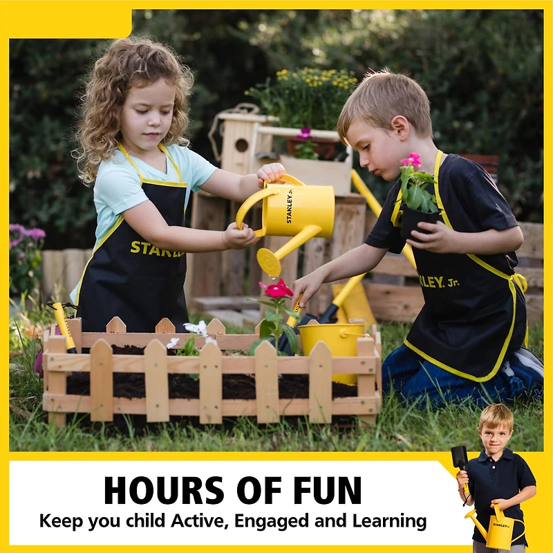 Red Toolbox Stanley Jr 4-Piece Garden Hand Tool Set With Gloves