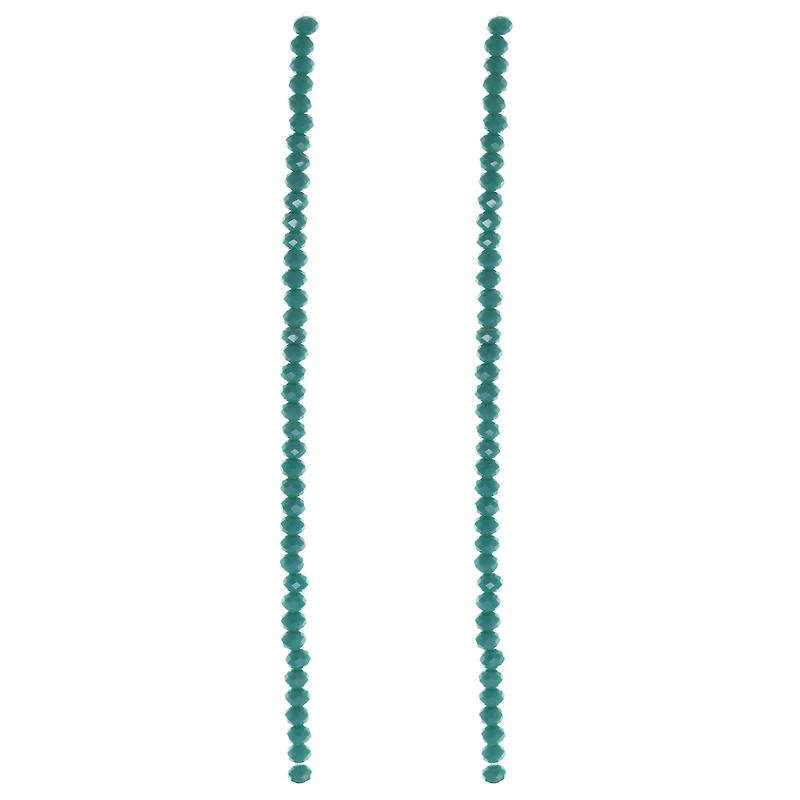Turquoise Faceted Glass Beads, 6mm by Bead Landing™
