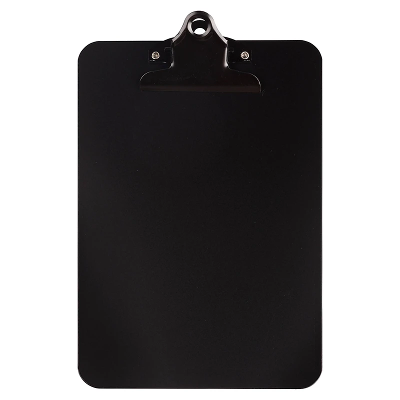 JAM Paper Black Mini Aluminum Clipboard with Bulldog Clip